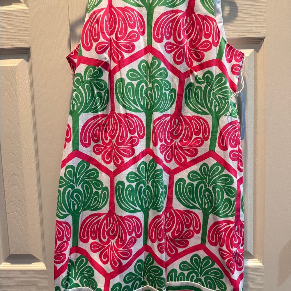London Times Pink and Green Floral Dress
